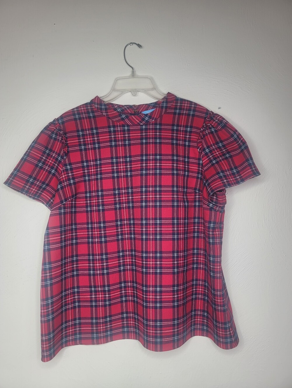 Draper James Angie Plaid Bow Back Top Size XL - Picture 2 of 9